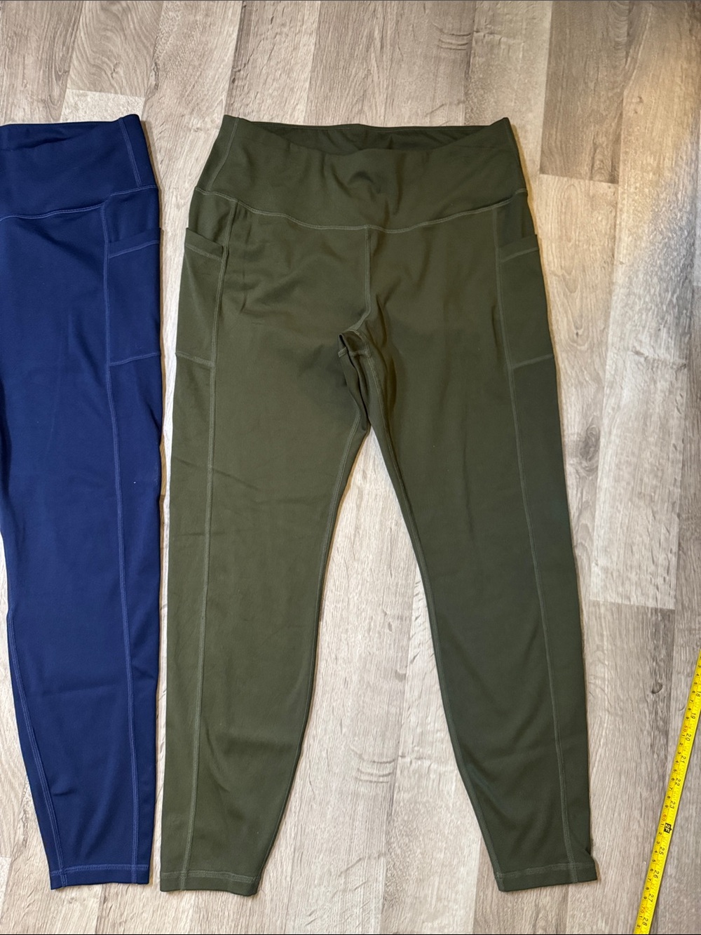 Bundle! Women’s Active Leggings - Burgundy, Navy & Olive - XL - Picture 5 of 10